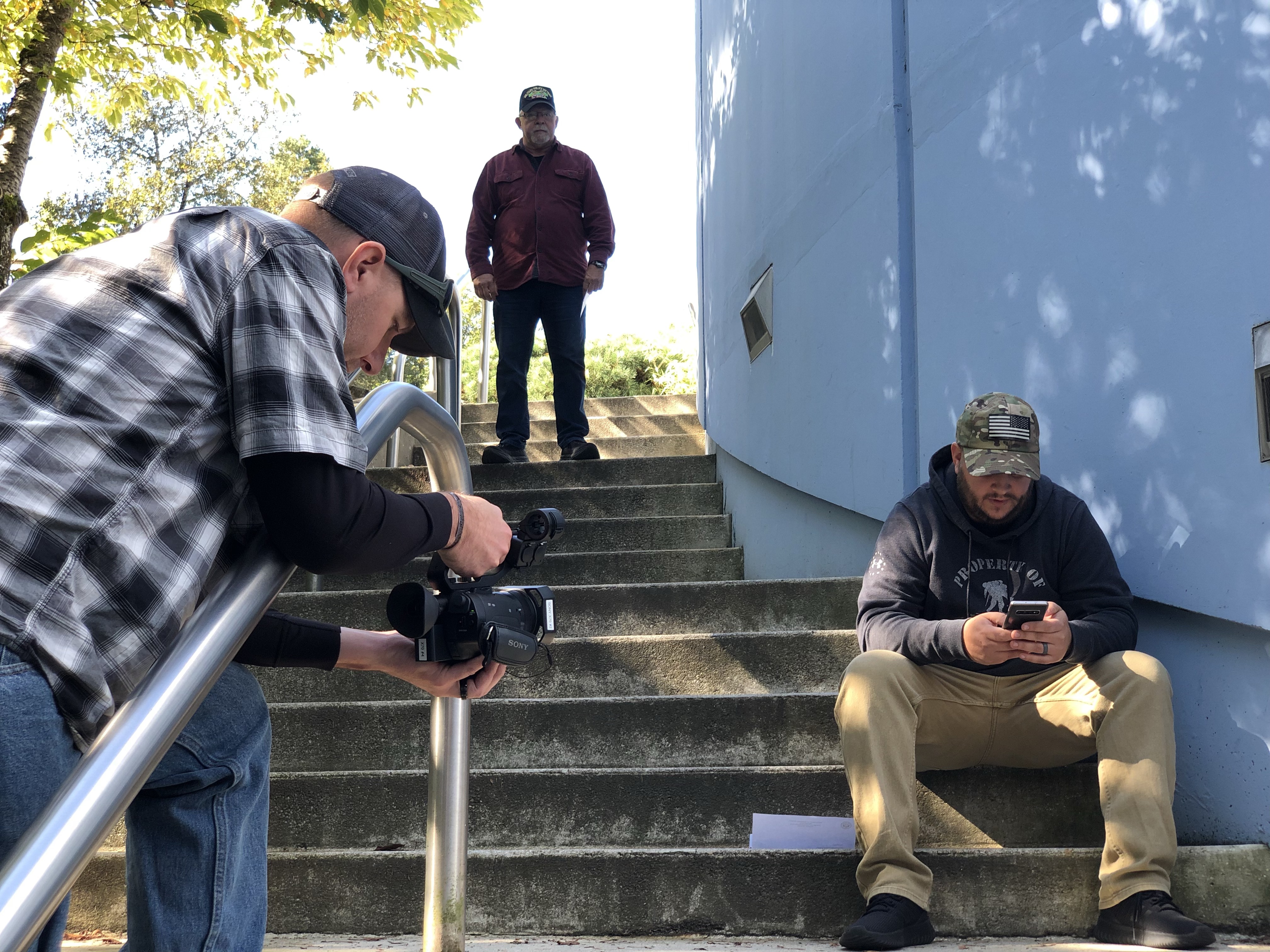 Crew members of the Patton Veterans Film Project.