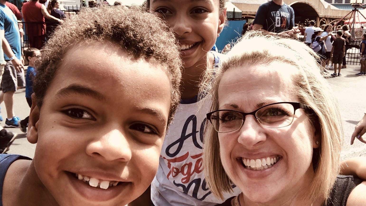 Rebecca Brown and her children