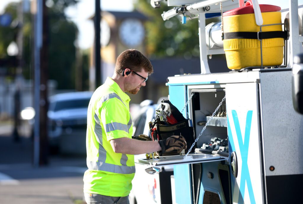 A Comcast technician.